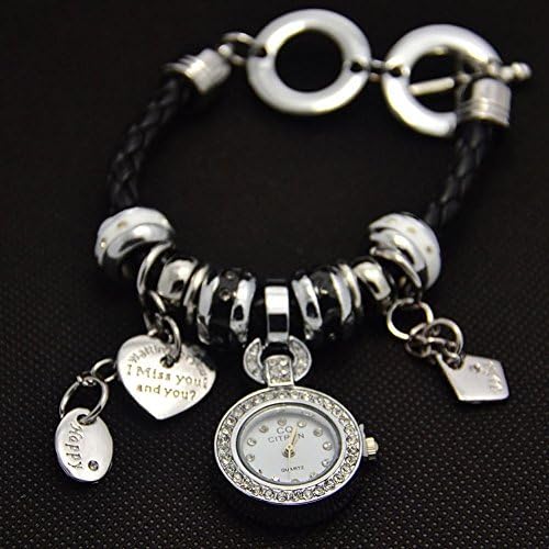 SunShine Day Multi Tags Bracelet Leather Watch Women Ladies Fashion Crystal Dress Quartz Wristwatches Go091