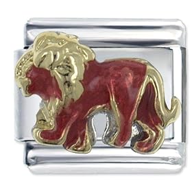 Red Lion Bith Date Italian Charms
