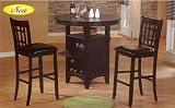 510OwMLl1ZL. SL160  3pc Bar Table & Bar Stools Set Espresso Finish