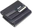 GENUINE REEBOK BLACK NYLON / VINYL LEATHER LIKE BIFOLD WALLET WITH COIN POUCH AND FLIP UP ID / CREDIT CARD HOLDERS
