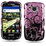 Hard Snap-on Plastic CRYSTAL PINK PURPLE BUTTERFLY SWIRL Design Sleeve Face ....