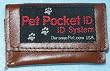 REGULAR SIZE - BROWN - Pet Pocket ID - Keeps Tags Quite & Secure