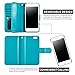 iPhone 6 Plus Wallet Case, Roybens Leather Folio Wallet Sleeve Purse Card Organizers Phone Case Pouch Magnetic Detachable Back Cover Flip Case with Wrist Strap For Apple iPhone 6 6s Plus, Blue