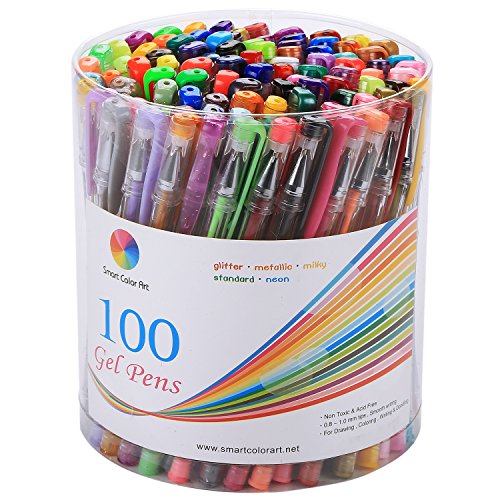 Smart color art - 100 colors gel pen set - perfect for coloring