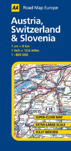 City Travel Guides Discounted   : Austria, Switzerland and Slovenia (AA Road Map Europe Series)
