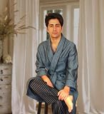 Sophestique, Pure Linen Robe. A classic must-have for lounging by Armani International