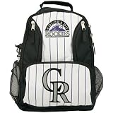 Colorado Rockies Kids White Striped Embroidered Backpack