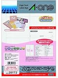 エーワン パソコンプリンタ&ワープロラベル NEC文豪シリーズタイプ2列用 A4判 12面 100シート(1200片) 28172