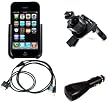 ULTIMATEADDONS Swivel Air Vent Car Kit Mount for Apple iPhone 4 / 4G + Free Aux Input Audio Cable with Car Charger