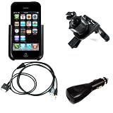 ULTIMATEADDONS Swivel Air Vent Car Kit Mount for Apple iPhone 4 / 4G + Free Aux Input Audio Cable with Car Charger