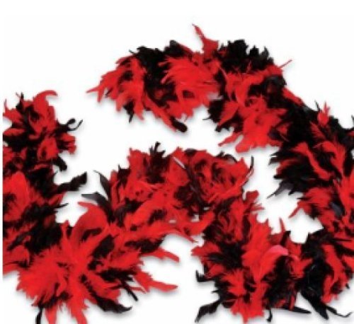 Red and Black Feather Boa