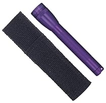 Maglite M2A98H AA Mini Flashlight and Holster Combo Pack, Purple