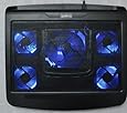 Samyo Blue LED 10-17" Laptop Computer Notebook Cooling Cooler Stand Pad with 5 Built-in Fans USB Powered