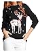 v28 Ugly Christmas Sweater for Women Reindeer Funny Merry Xmas Knit Sweaters