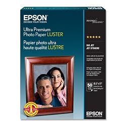 Epson Ultra Premium Photo Paper LUSTER (8.5x11 Inches, 50 Sheets) (S041405) - Packaging May Vary