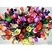One Dozen Assorted Wooden Roses Brand New