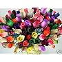 One Dozen Assorted Wooden Roses Brand New