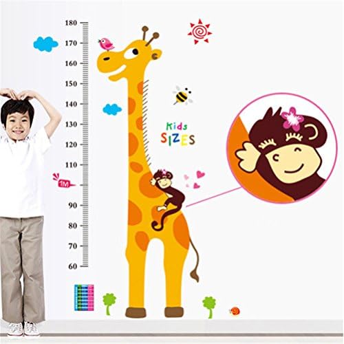 The new children's room nursery wall stickers cartoon giraffe measuring height decorative stickers AY9092