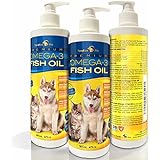 Premium Liquid Omega-3 Fish Oil for Dogs and Cats - All-Natural Human Grade Food Supplement - Wild Caught from the Nordic Waters of Iceland - Higher EPA, DHA than Alaskan Salmon Oil - 16 Fl Oz