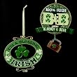 Set of 2 "Tis A Blessing To Be Irish" & "Blarney & Beer" Christmas Ornaments