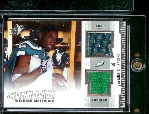 2005 SPx Ryan Moats Winning Materials Dual Jerseys Philadelphia Eagles Football Card - Mint Condition - Shipped In Protective Display Case