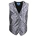 EGC2B.02 Elegant Paisley Microfiber Black-Back Mens Tuxedo Waistcoat By Epoint