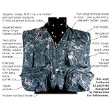 Aqua Design 50+ UPF UV Protection Multi-pocket Camouflage Fishing Vest Overcast Color by Aqua Design