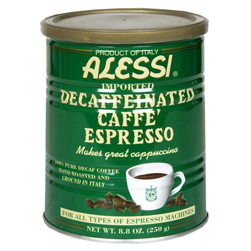 Alessi Decaf Espresso, 8.8-Ounce Cans (Pack of 6)
