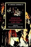 The Cambridge Companion to English Literature, 17401830 (Cambridge Companions to Literature)