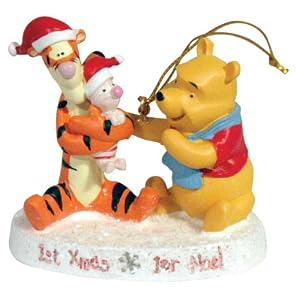POOH, TIGGER, PIGLET DELUXE ORNAMENT-OUR FIRST NOEL