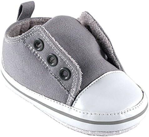Luvable Friends Laceless Sneaker,12-18 Months,Gray