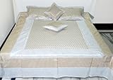 Silk bed sheet Bedspread with Pillow & Cushion Covers