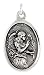 Sterling Silver St. Gabriel Archangel Medal Pendant 15/16" X 5/8" (24 mm X 16 mm).