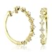 14k Yellow Gold Circle Hoop Huggies Diamond Earrings (GH, SI-I, 0.54 carat)