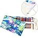 Damero 72 Canvas Colored Pencils Wrap, Travel Pencil Holder Case Roll up Pen Holder with Zipper Pouch for Pencil Accessories--Painting(NO Pencil included)