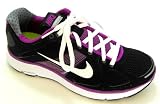 Nike Womens 386478002 Black, White & Purple Lunar Elite Lace Up Running Trainers