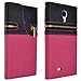 NEEWER Faux Leather Wallet Flip Case Cover Card Holder W/Zipper for Samsung Galaxy S4 I9500 (Black and Plum)