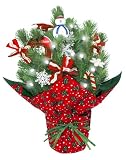 Live Tabletop Christmas Tree with Christmas Decorations & Lights