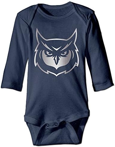 Baby Boys Girls Kennesaw State Owls Platinum Logo Long-sleeve Romper Jumpsuit