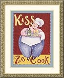 IMAGE OF Kiss Ze Cook Framed Art Print by Dana Simson, 17.87 in. x 21.87 in. Framed