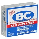 BC Pain Reliever/Fever Reducer Powder, Original Formula, 24-Count Packages (Pack of 6)