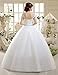 Eyekepper Double Shoulder Floor Length Bridal Gown Wedding Dress Custom Size
