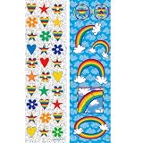 Prismatic Rainbows Sticker Strips - (8 strips) - Great Fillers for Party Bags!