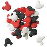Whimsical Practicality Mickey Mouse Cake Decorations and Edible Candy Confetti Sprinkles for Cakes Cupcakes and Cookies
