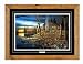 Complete Serenity by Jim Hansel, Cabin Lake Scene Art Print, Framed & Matted 29" X 39"