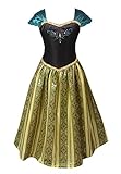 American Vogue FROZEN ANNA CORONATION Costume Dress (11-12 & Necklace)