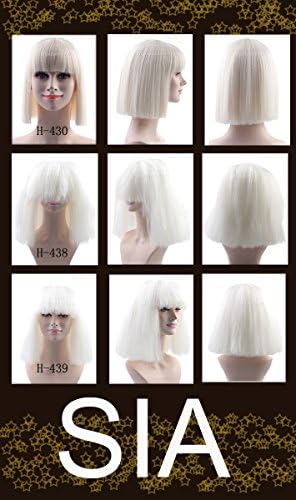 [Wigs2you] Sia Style Full Wig Bob 2 tones White Black Blonde Standard M size Sia_wig H-438