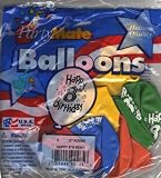 Happy 8th Birthday Balloons - Package of 8 Balloons