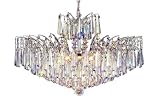 Pecaso Lighting H-4032-S HG Flamingo Crystal Hexagon Chandelier