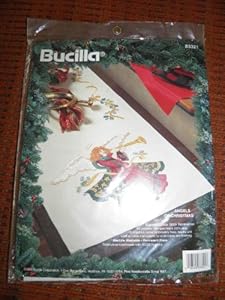 Christmas table Kit christmas runner embroidery Cross Tablerunner Bucilla  com: Stamped kit Stitch Angels of